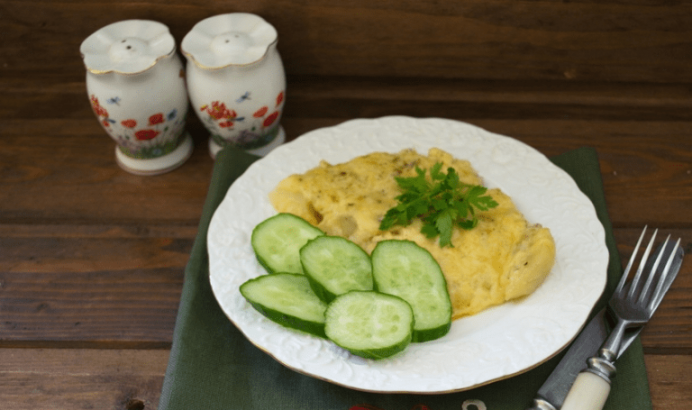 Potato casserole with canned fish